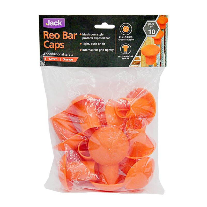 12336 Reo Bar Cap Orange 8-12mm 10pk