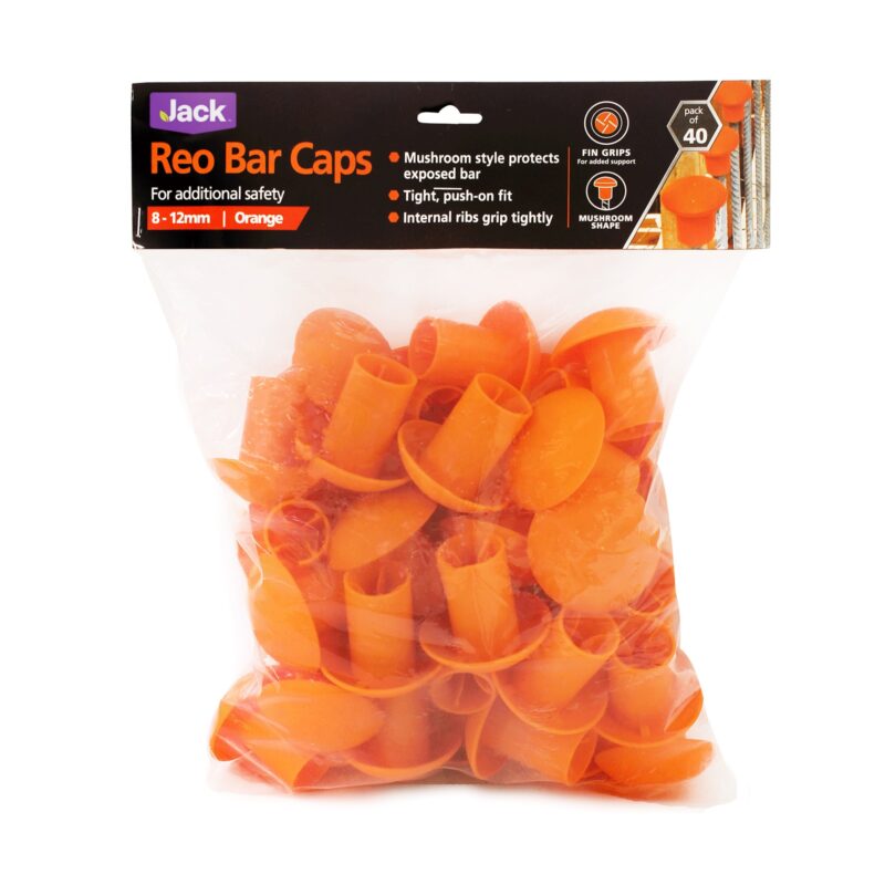 12337 Reo Bar Caps Orange 8-12mm 40pk