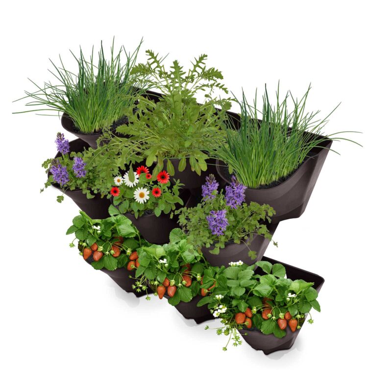 18087 Garden Up 3 pot wall stacker charcoal