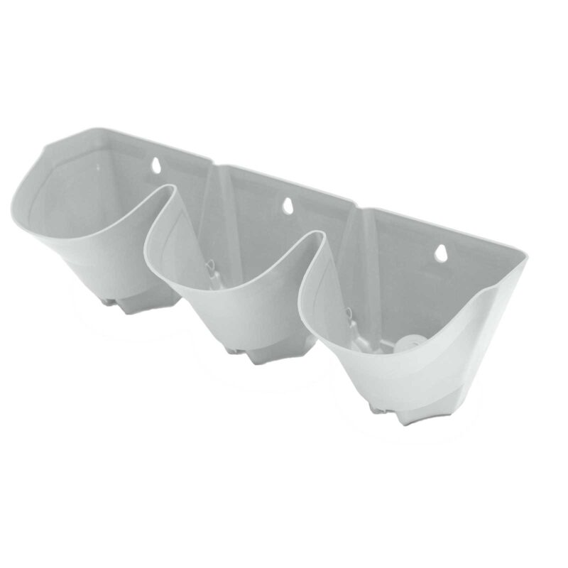 18686 Garden Up 3 pot wall stacker concrete grey pot