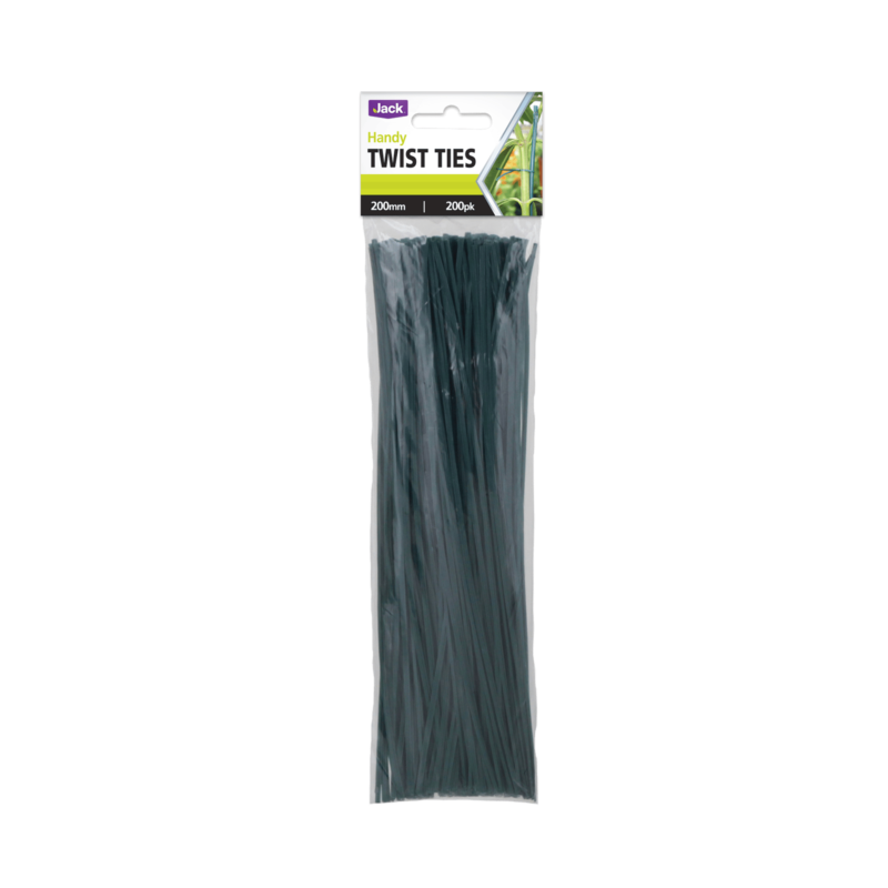 18723 Twist Ties Cut Lengths Green pk200