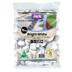 31025 Bright White Pebbles 35-50mm 15kg