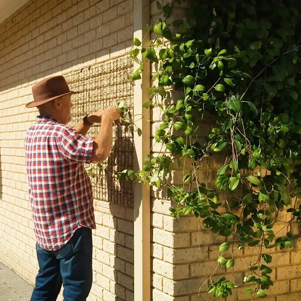 jack wall trellis trainer attached to a building and customised to fit