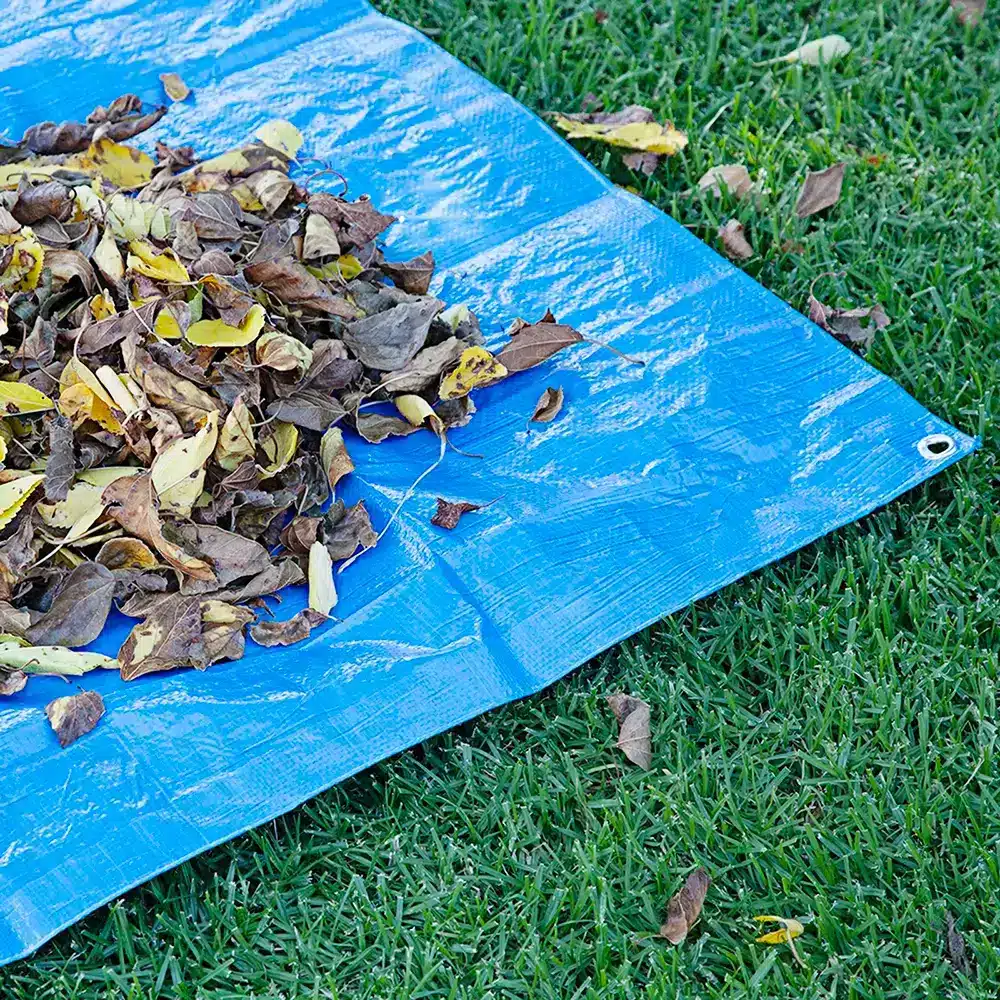 jack garden clean up leaf litter with tarp medium duty tarpaulin
