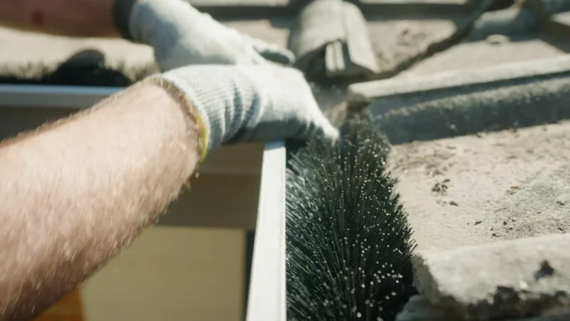 jack best gutter guards fire retardant gutter bristles installation