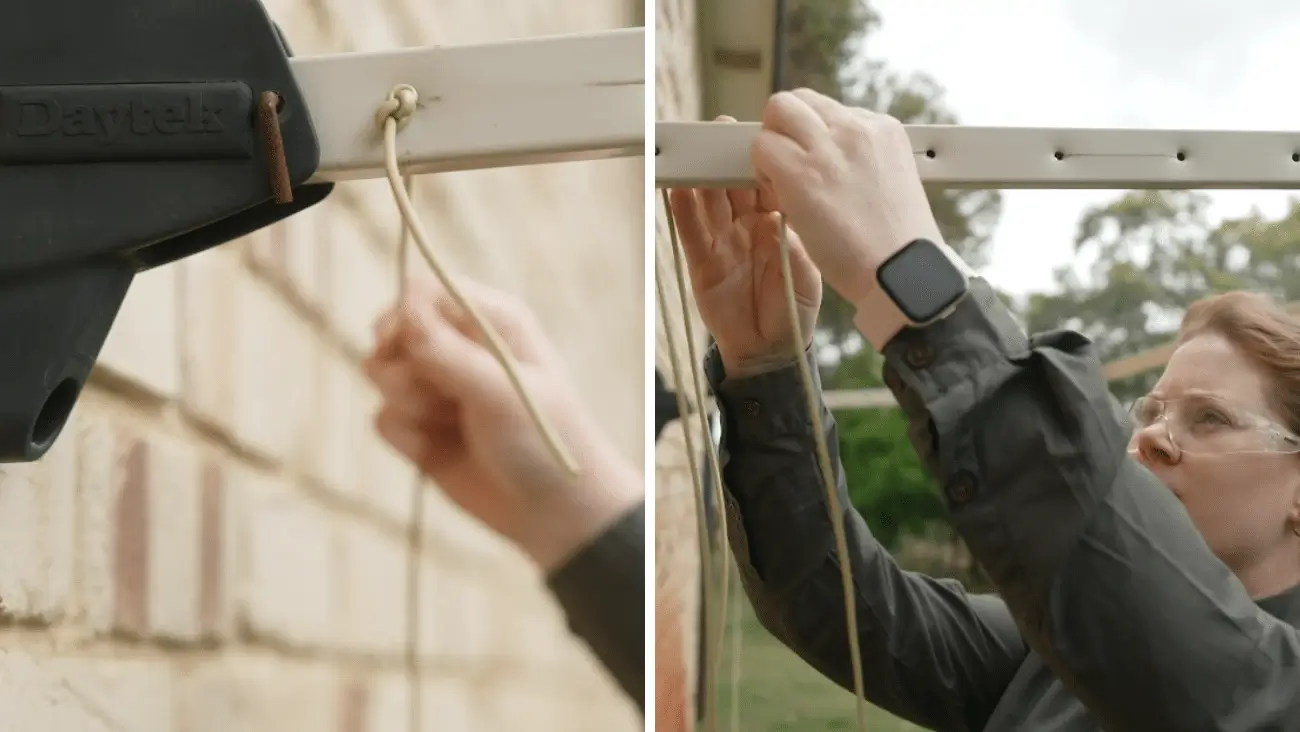 Jack clothesline DIY project restring