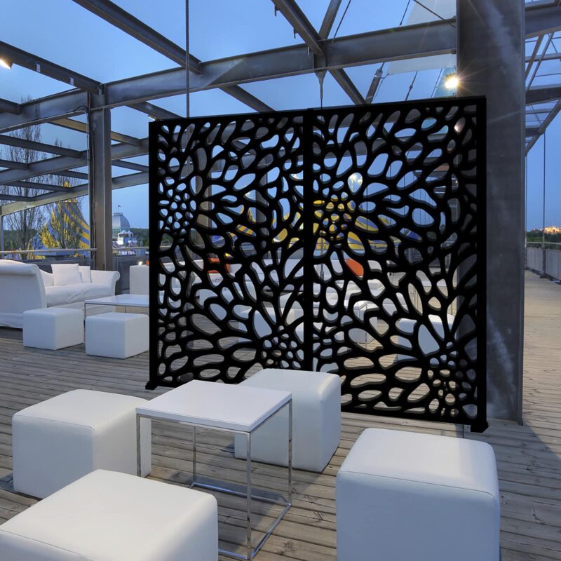 Jack Matrix Decor Screen Bloom Charcoal Outdoor room divider