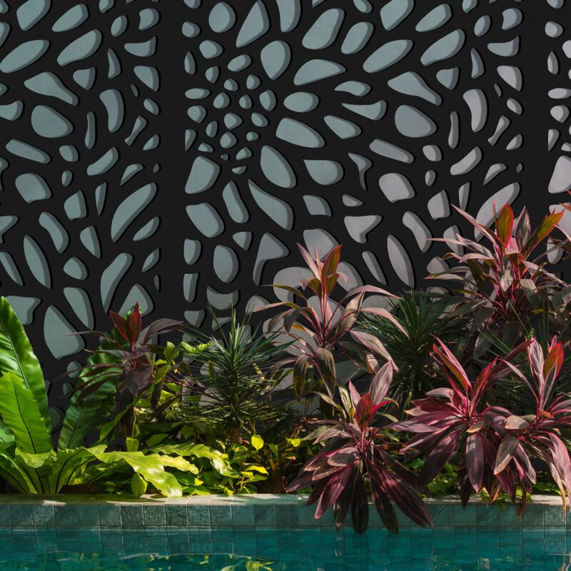 Jack Matrix Decor Screen Bloom Charcoal Pool screen