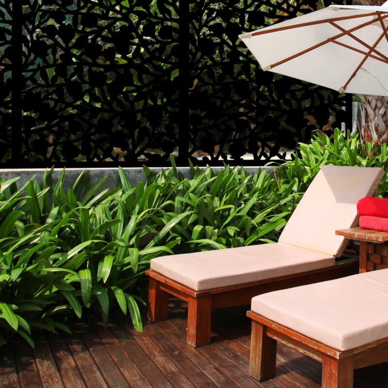Jack Matrix Decor Screen Magnolia Charcoal Outdoor wall