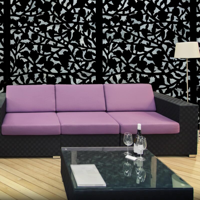 Jack Matrix Decor Screen Magnolia Charcoal Natural privacy screen
