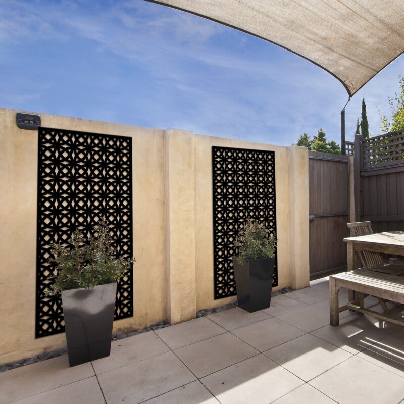Jack Matrix Decor Screen Orbit 1810x905 Charcoal Terrace Garden Screen Wall Art