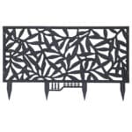 Matrix Garden Edging Foliage 900x400mm Charcoal