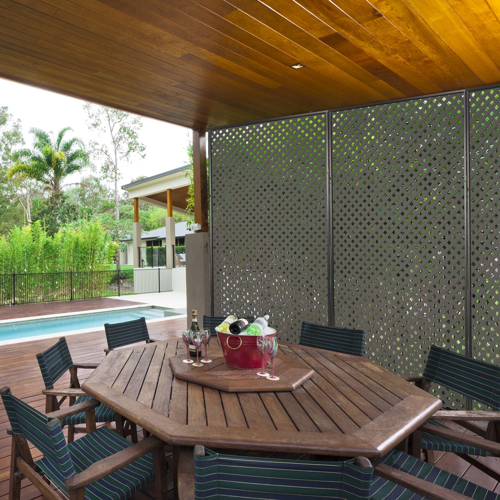 Jack Matrix Privacy Diamond Lattice 2400x1200mm Slate Grey Australian Outback