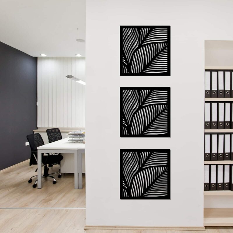 34211 Fronds Wall Art Charcoal lifestyle