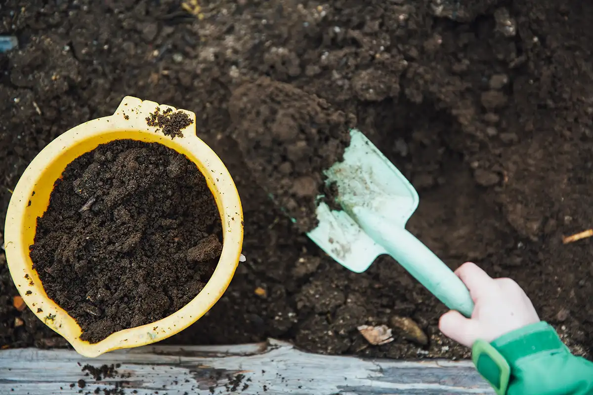 A large compost heap for sustainable gardening and natural soil enrichment.